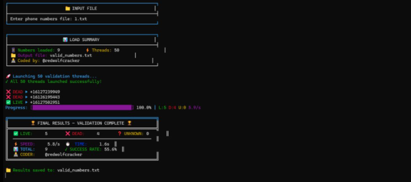 CHECKER VALID PHONE NUMBERS V9 2026 🚀